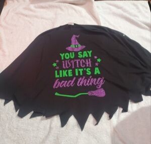 Top of the World Black Halloween Blouse